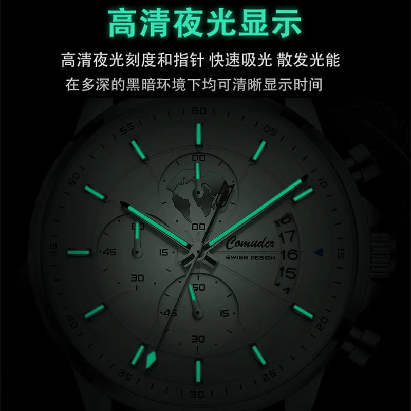 Men's Watch Leather Strap Quartz