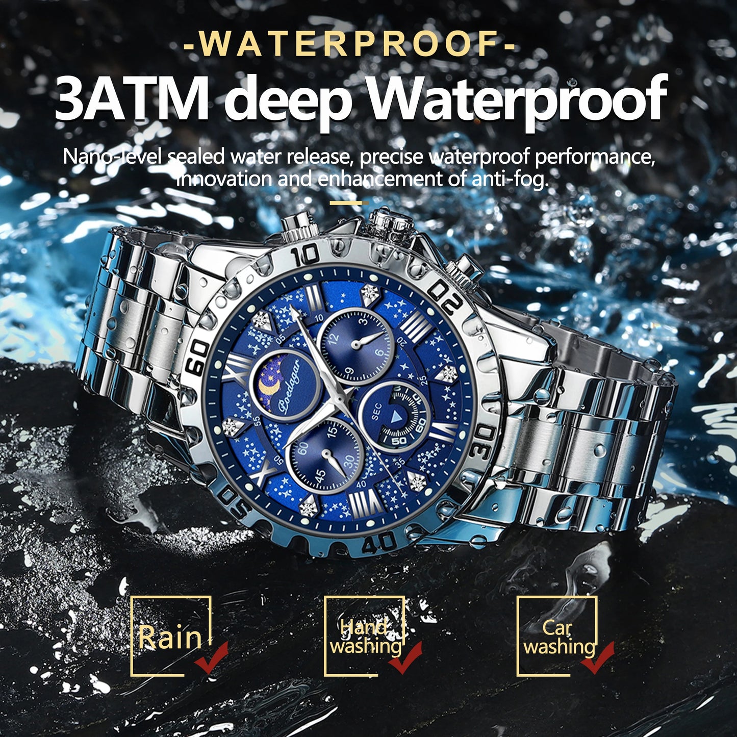 POEDAGAR Top Luxury Man Wristwatch
