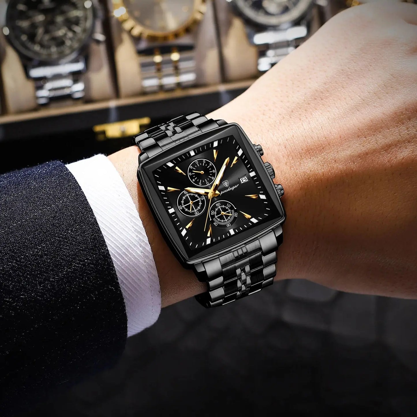 POEDAGAR Business Men Clock