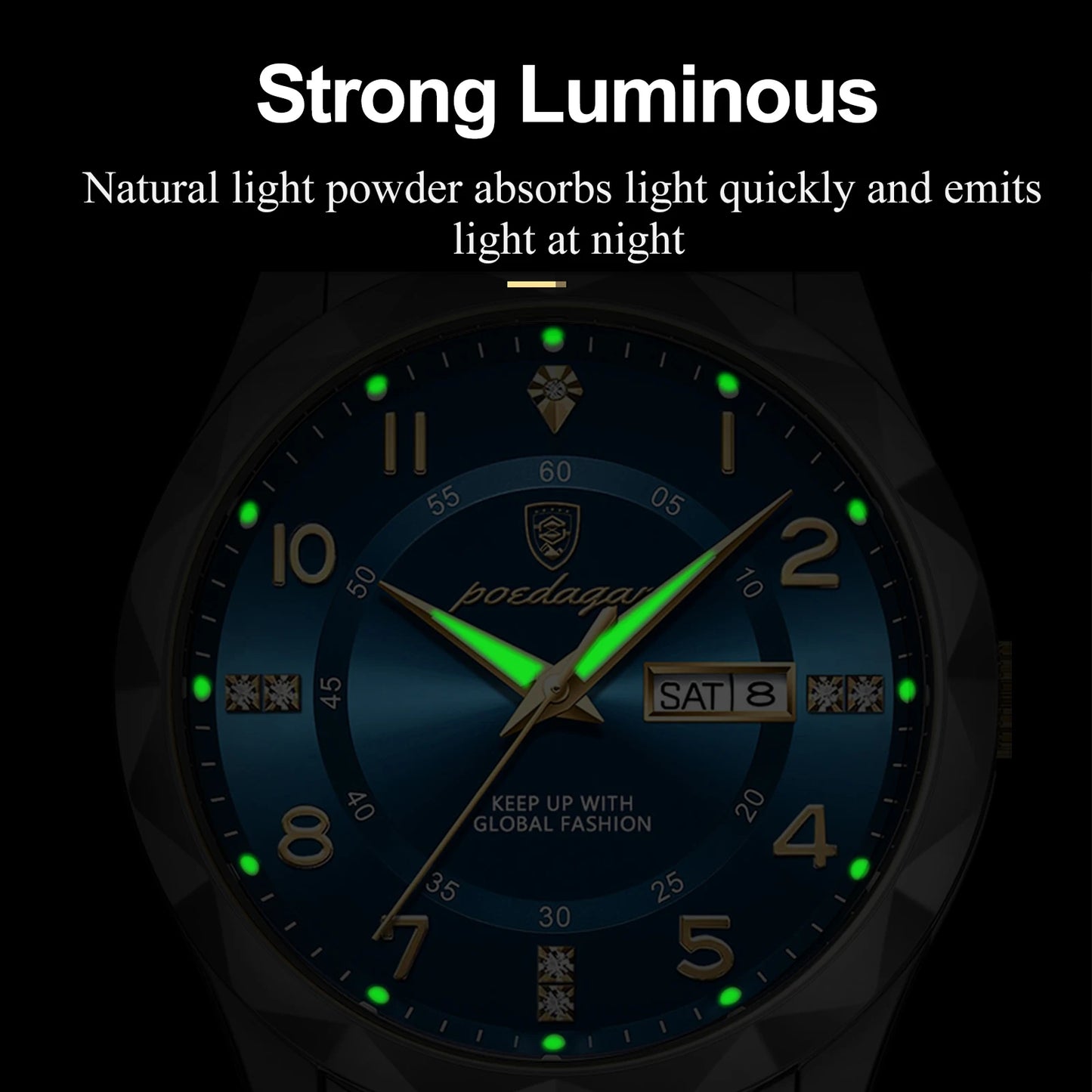 POEDAGAR Luxury Men Quartz Watch