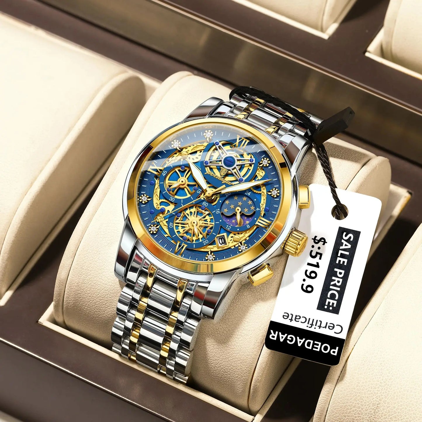 POEDAGAR Luxury High Quality Watch Waterproof