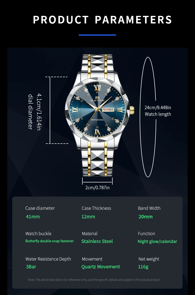Men Watch Water Diamond Luxury