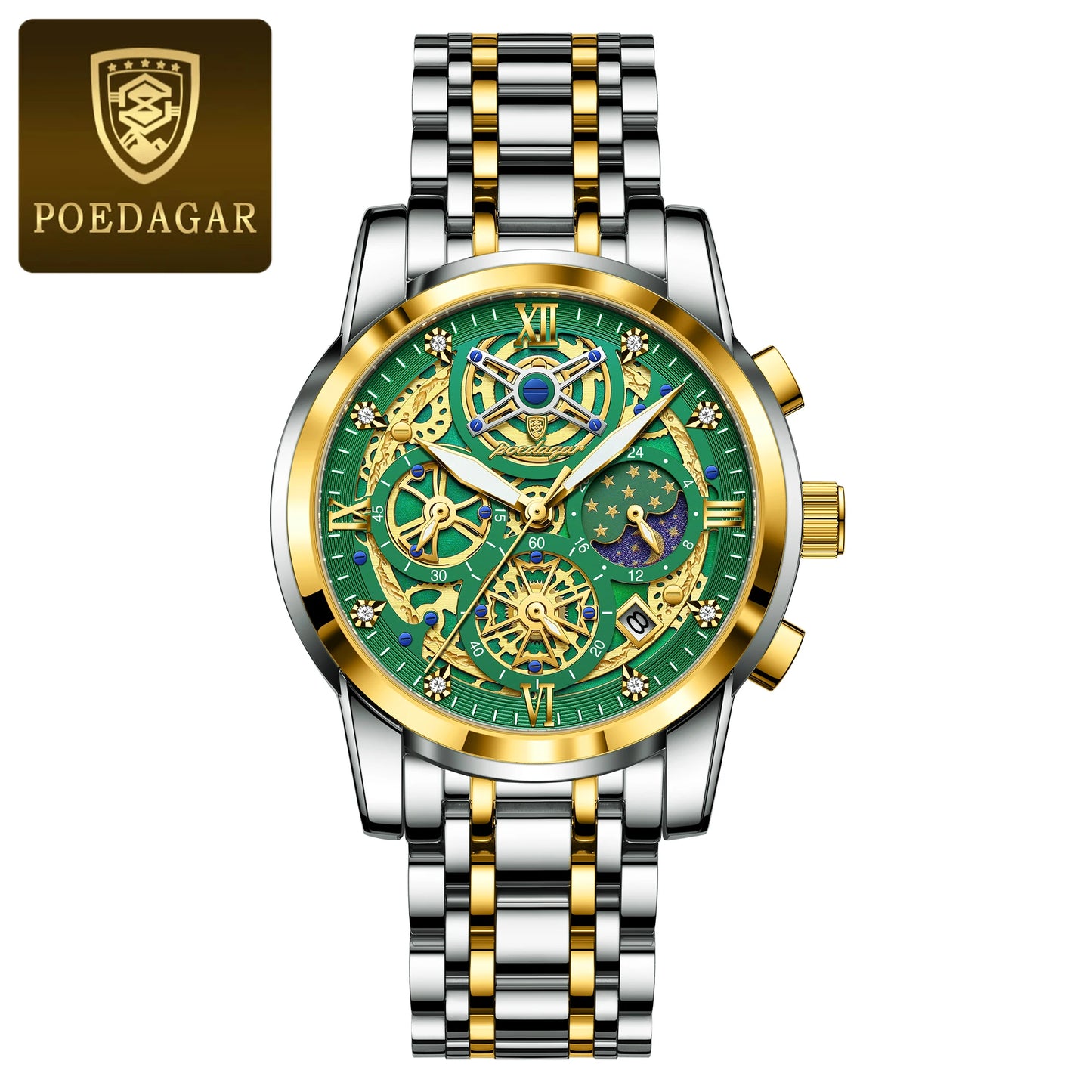 POEDAGAR Luxury High Quality Watch Waterproof