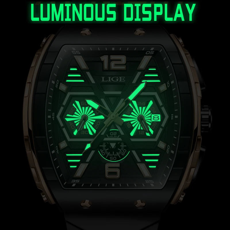 Relogio Masculino LIGE Men Watch Luxury