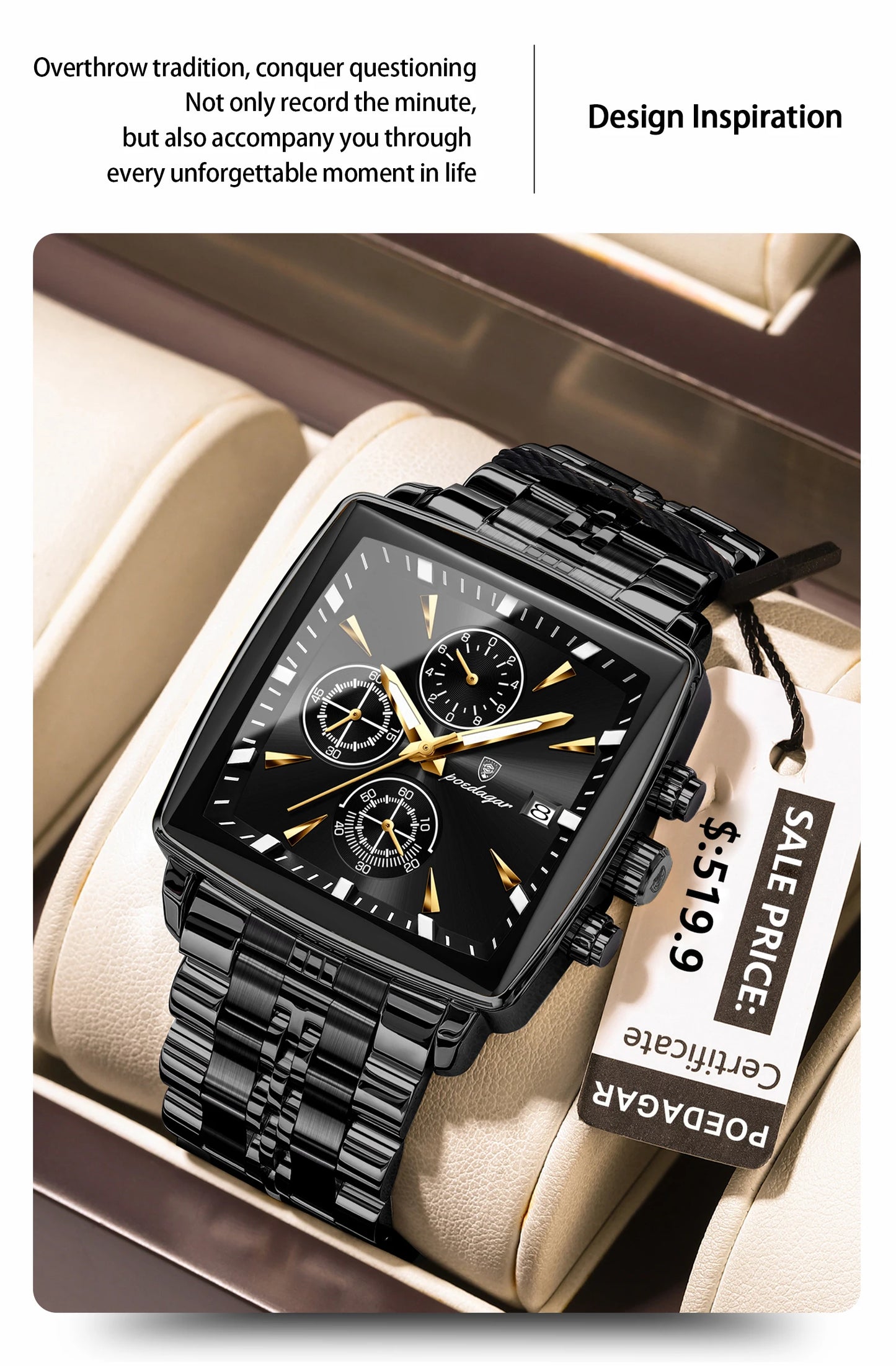POEDAGAR Business Men Clock