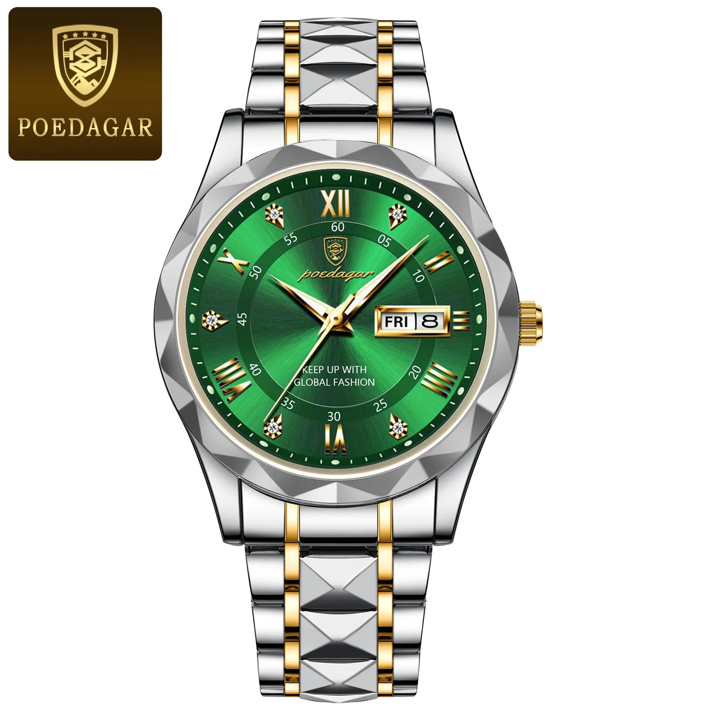 POEDAGAR Luxury Business Man Wristwatch Waterproof