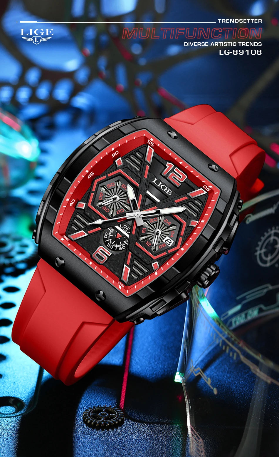 Relogio Masculino LIGE Men Watch Luxury