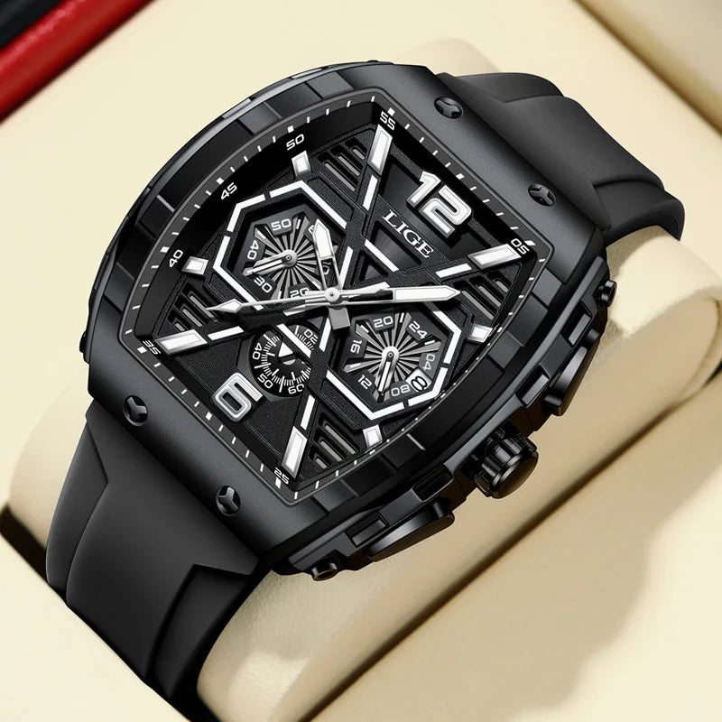 Relogio Masculino LIGE Men Watch Luxury