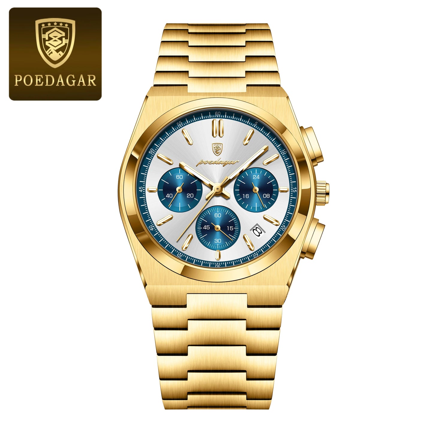 POEDAGAR Luxury Quartz Watch Sport