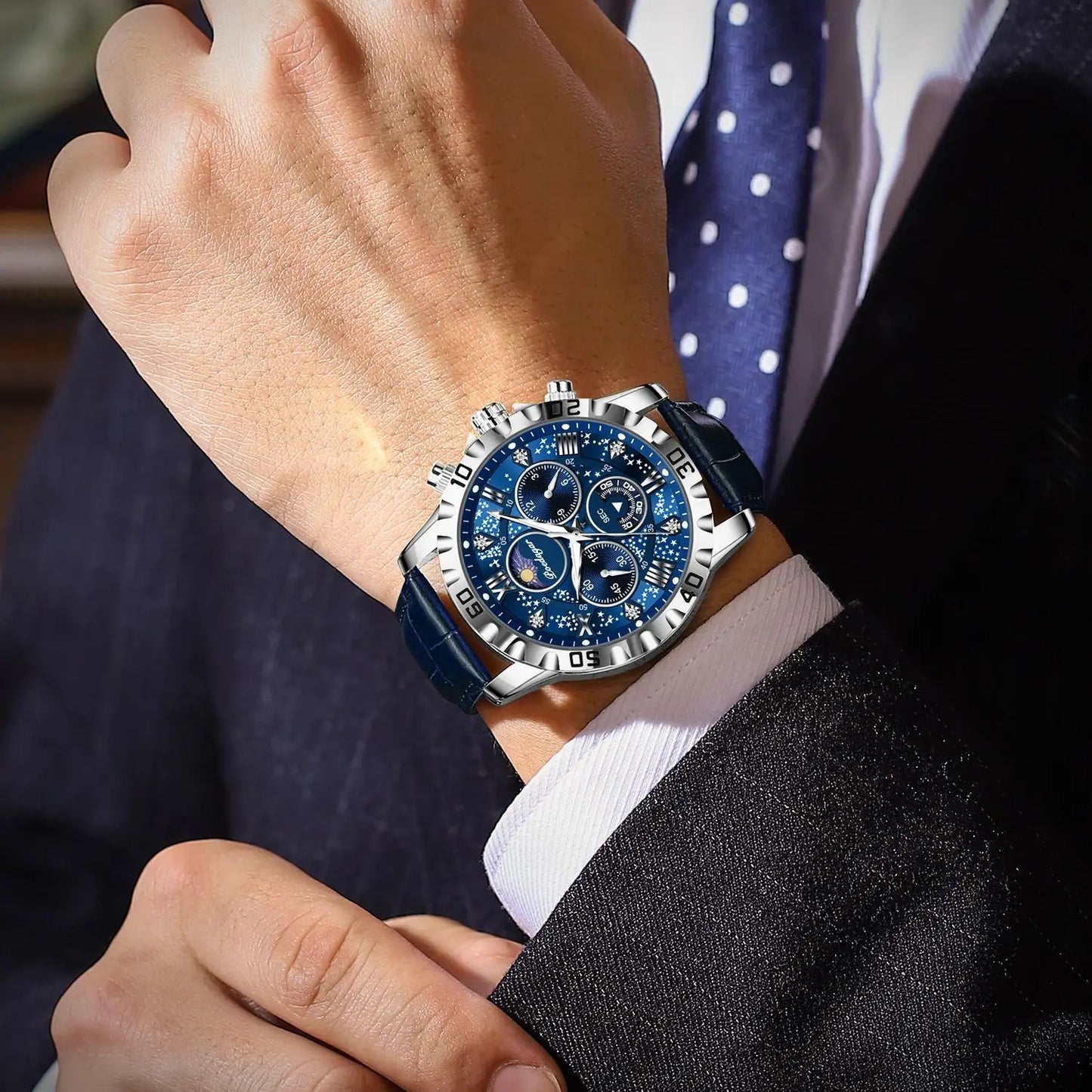 POEDAGAR Luxury Waterproof Watch