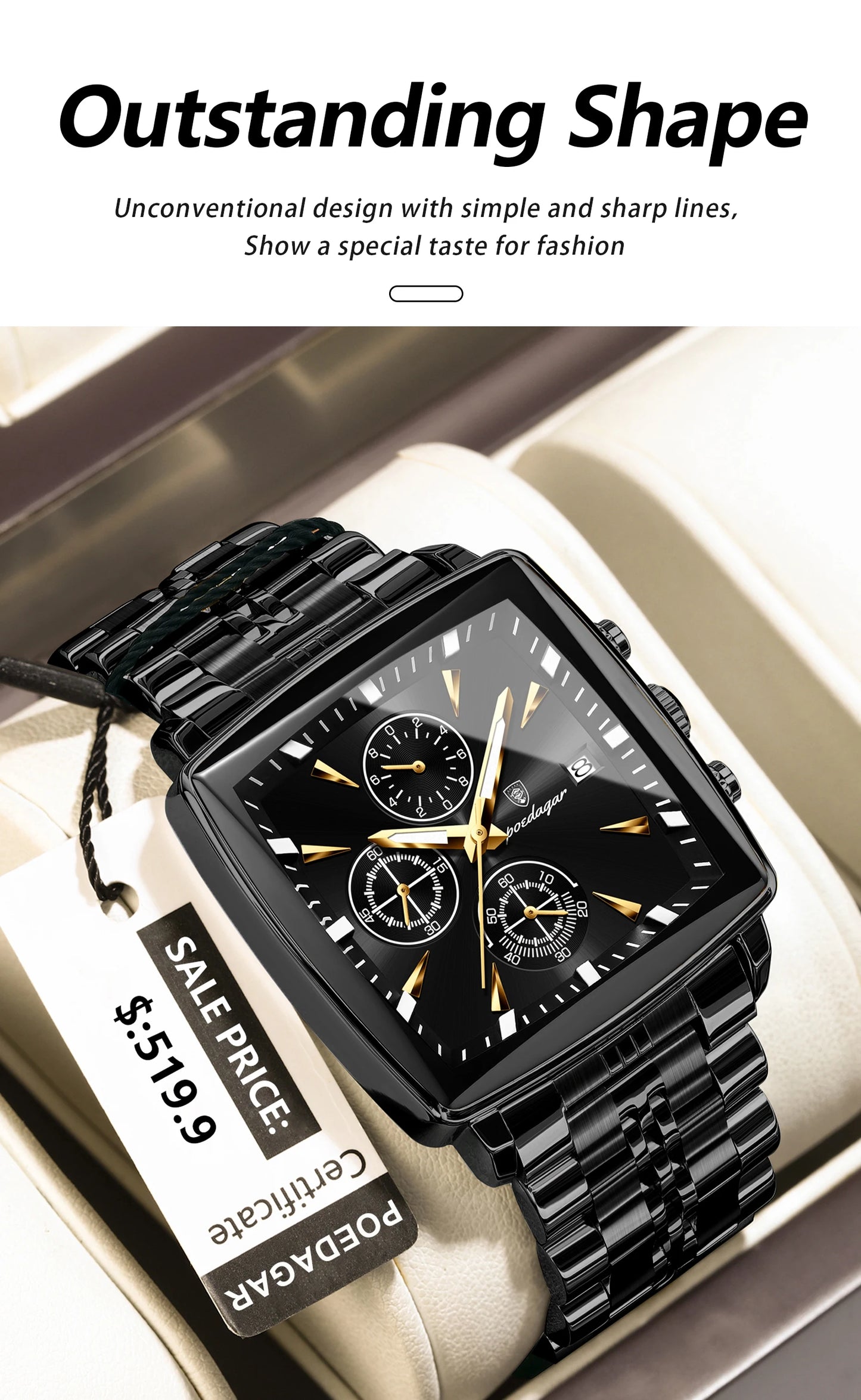 POEDAGAR Business Men Clock