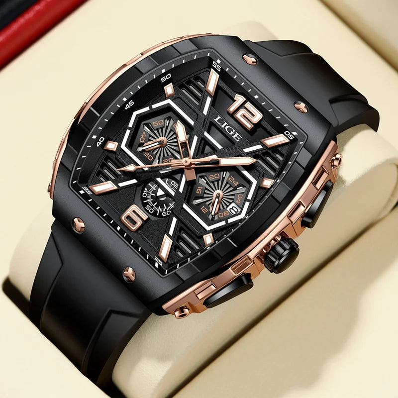 Relogio Masculino LIGE Men Watch Luxury