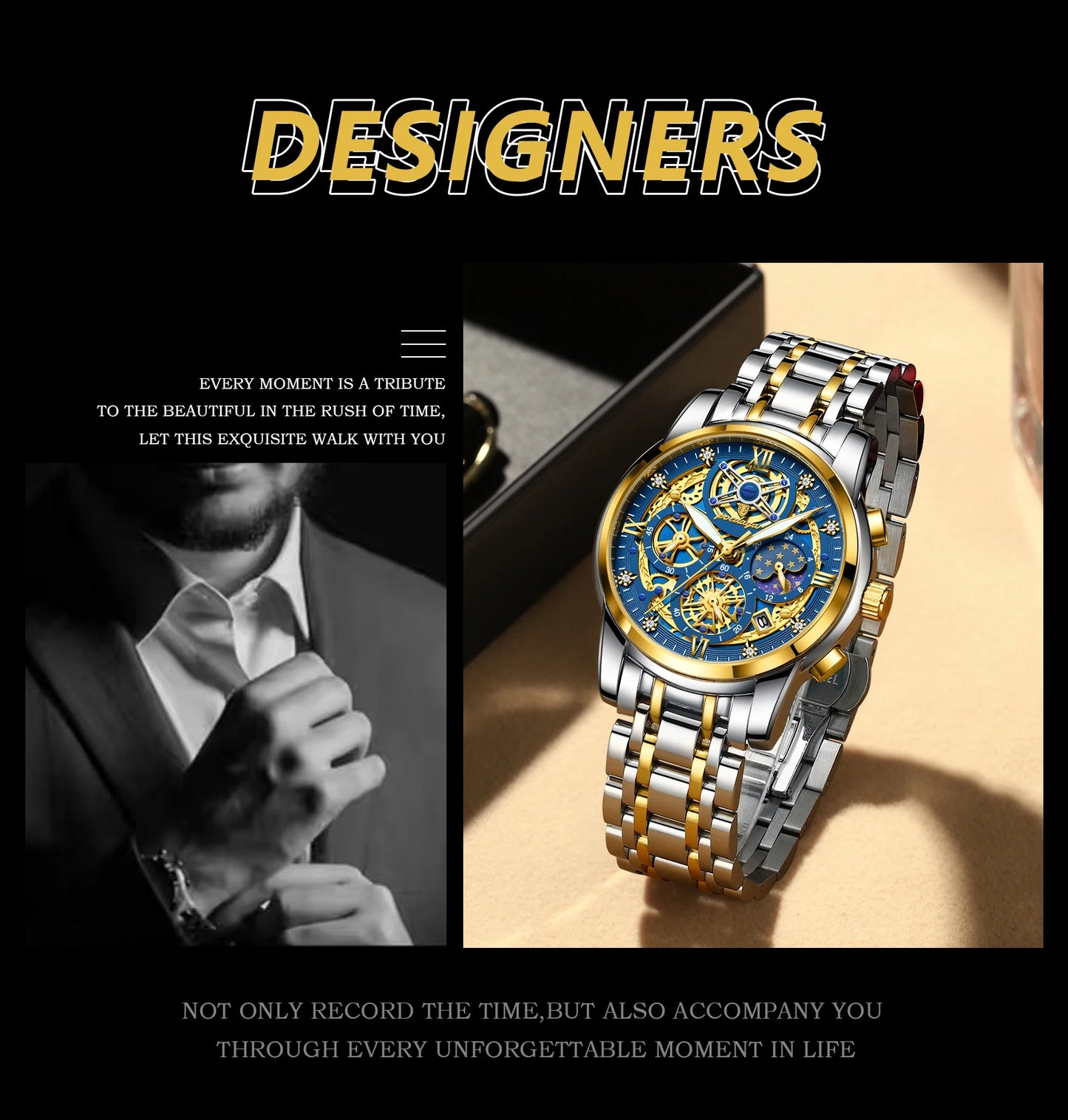 POEDAGAR Luxury High Quality Watch Waterproof