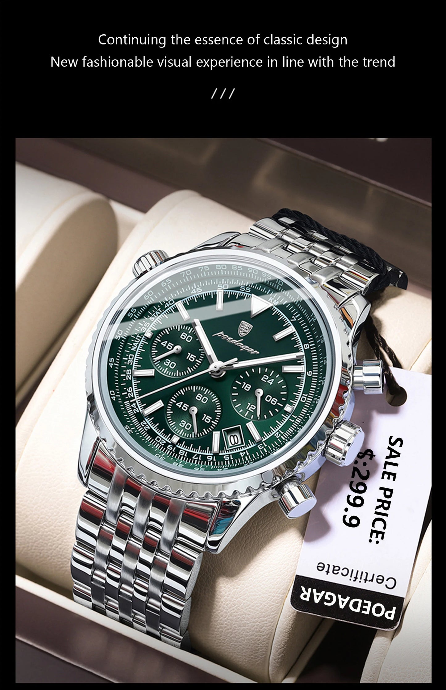 POEDAGAR Luxury Military Watch Waterproof