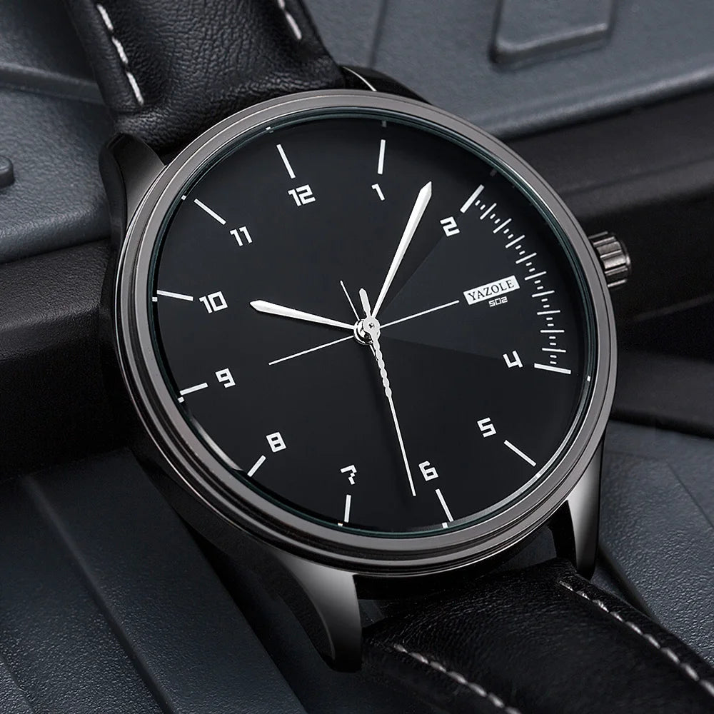 Top Brand NEW Mens Watch Leather