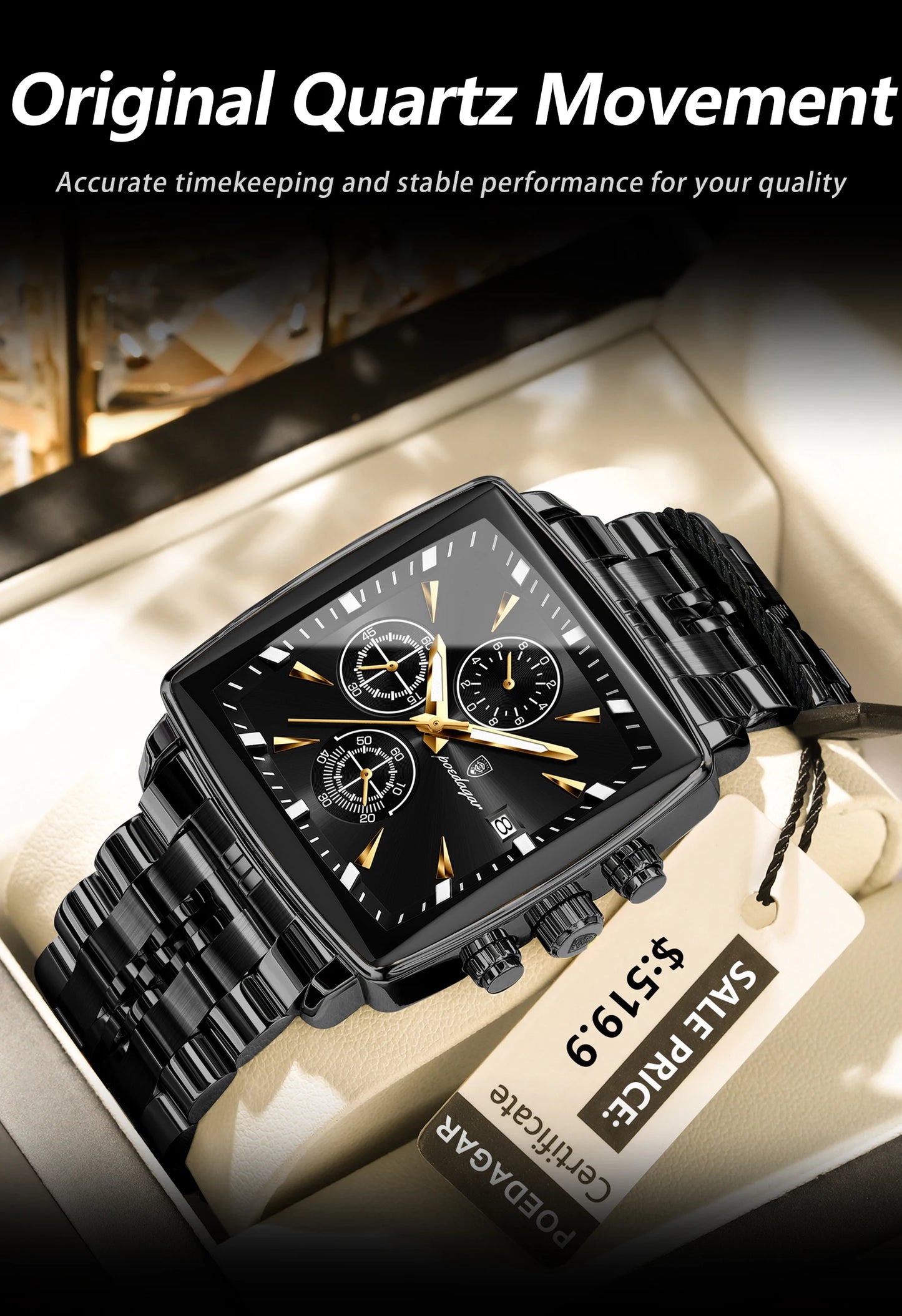 POEDAGAR Business Men Clock