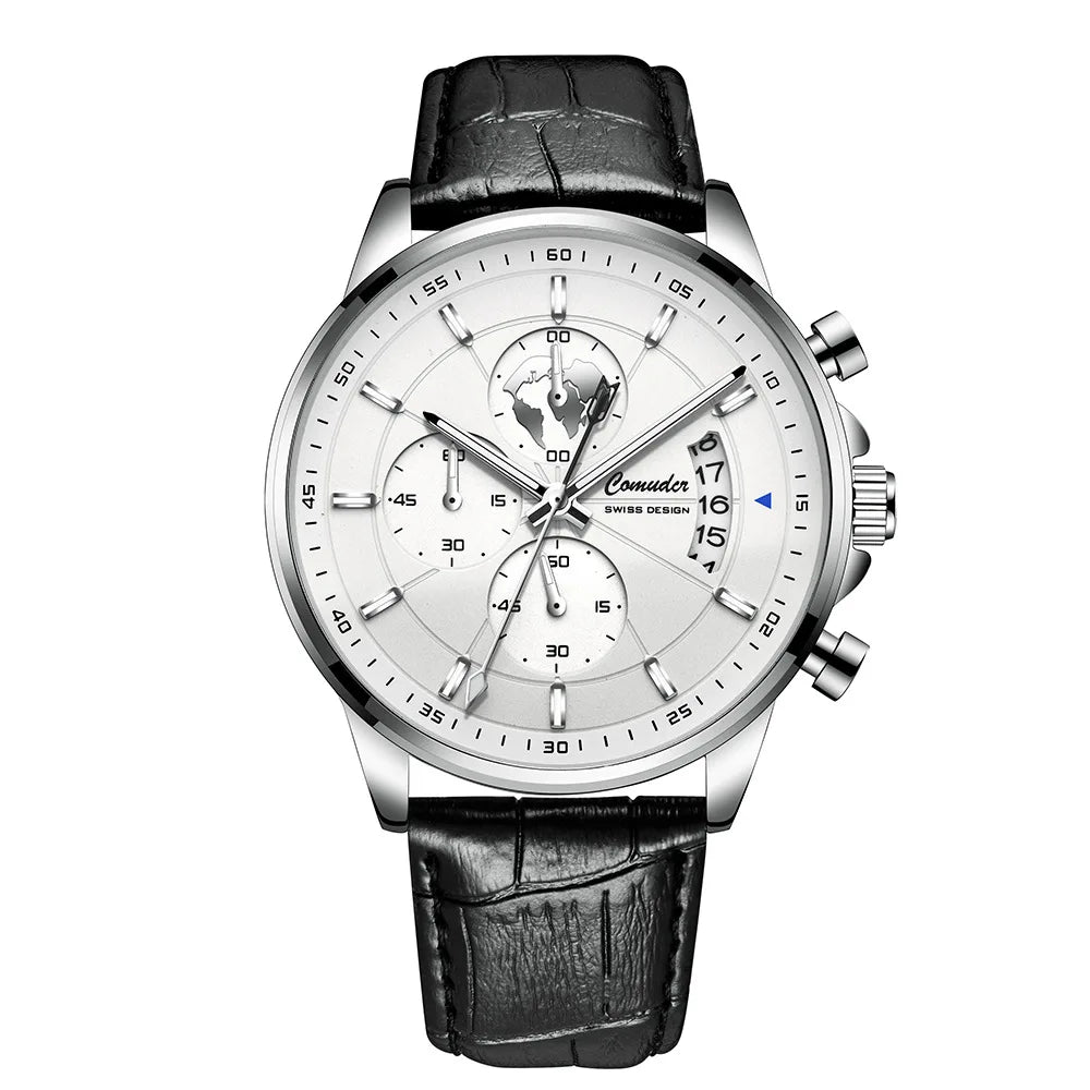 Men's Watch Leather Strap Quartz