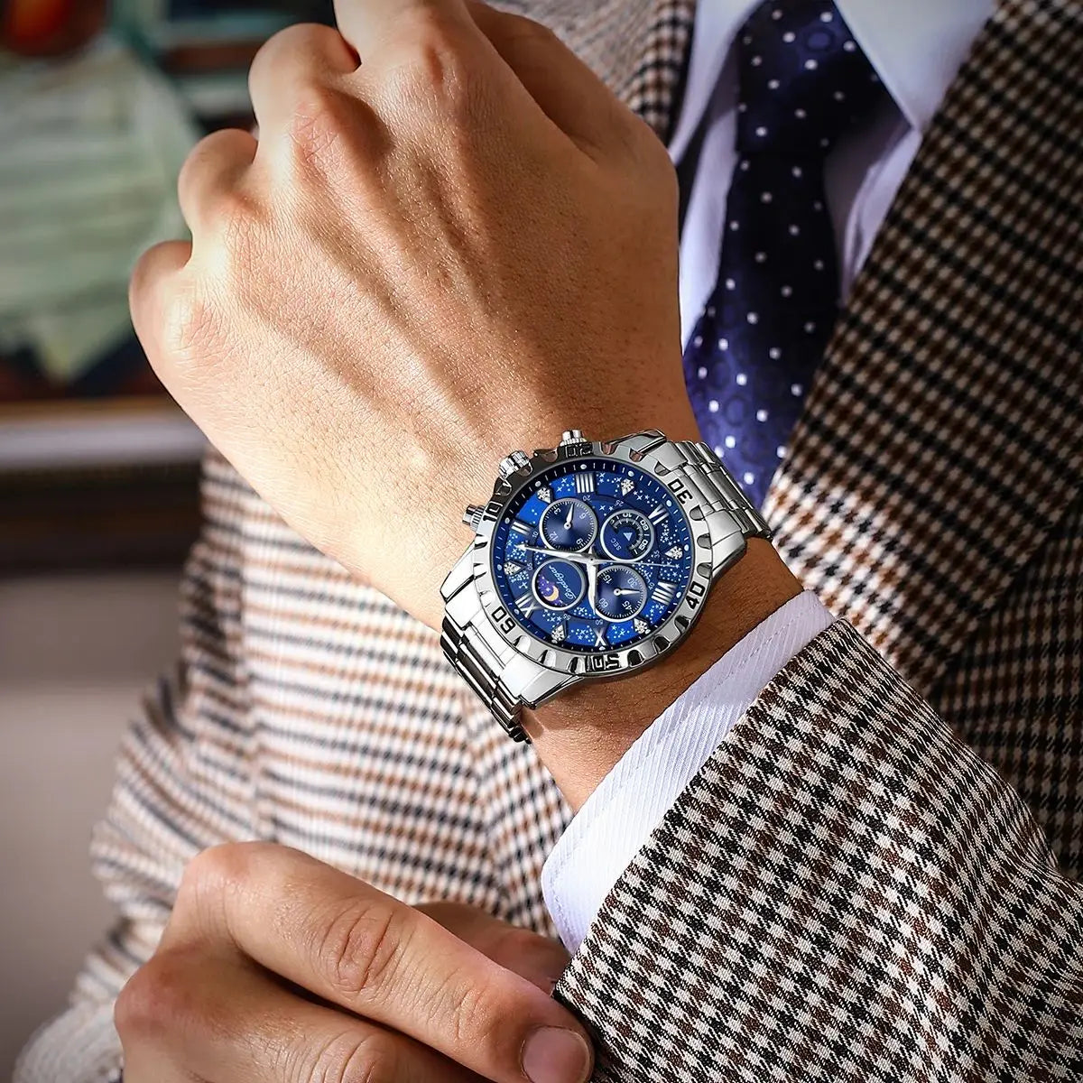 POEDAGAR Top Luxury Man Wristwatch