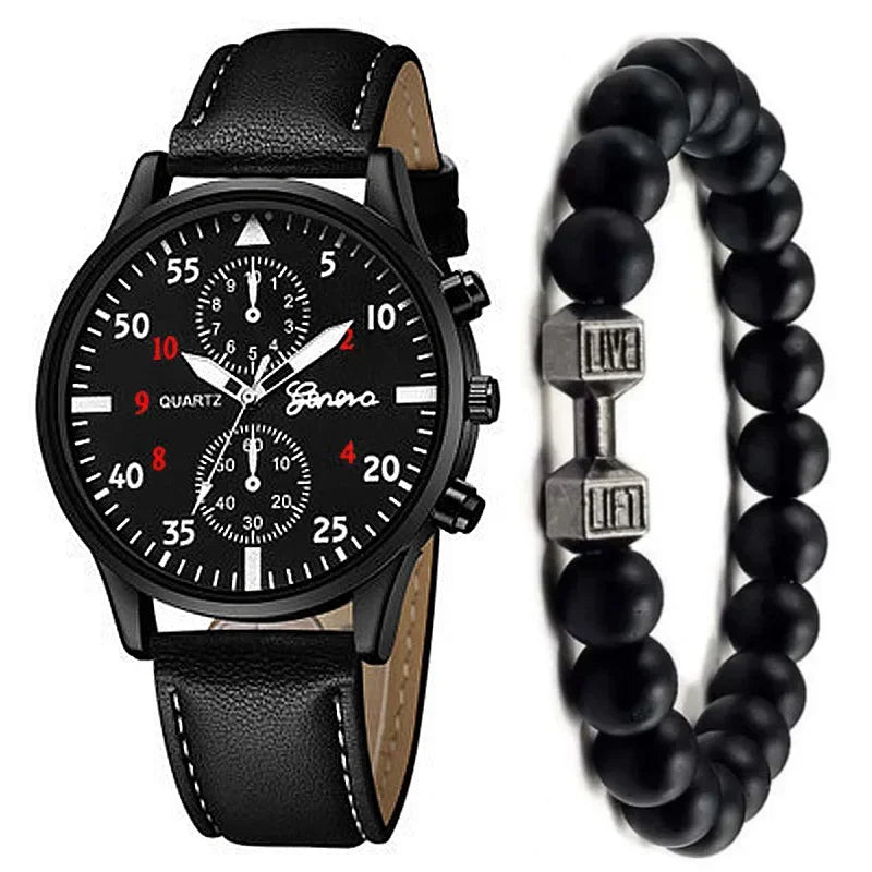 2PCS/Set Men Business Watches Fashion