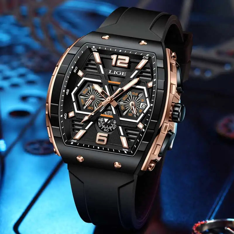 Relogio Masculino LIGE Men Watch Luxury