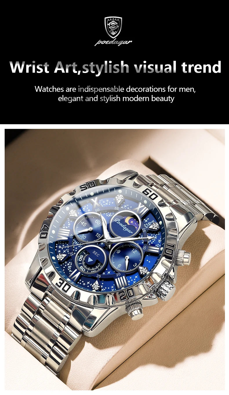 POEDAGAR Top Luxury Man Wristwatch