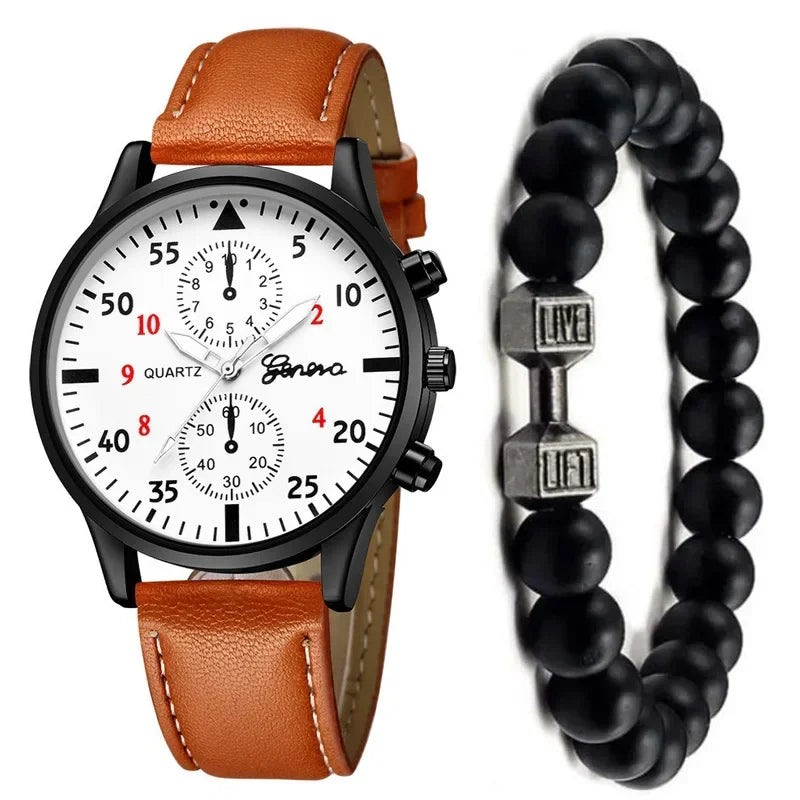 2PCS/Set Men Business Watches Fashion