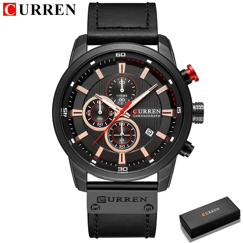 Luxury Chronograph Quartz Watch Men Sports