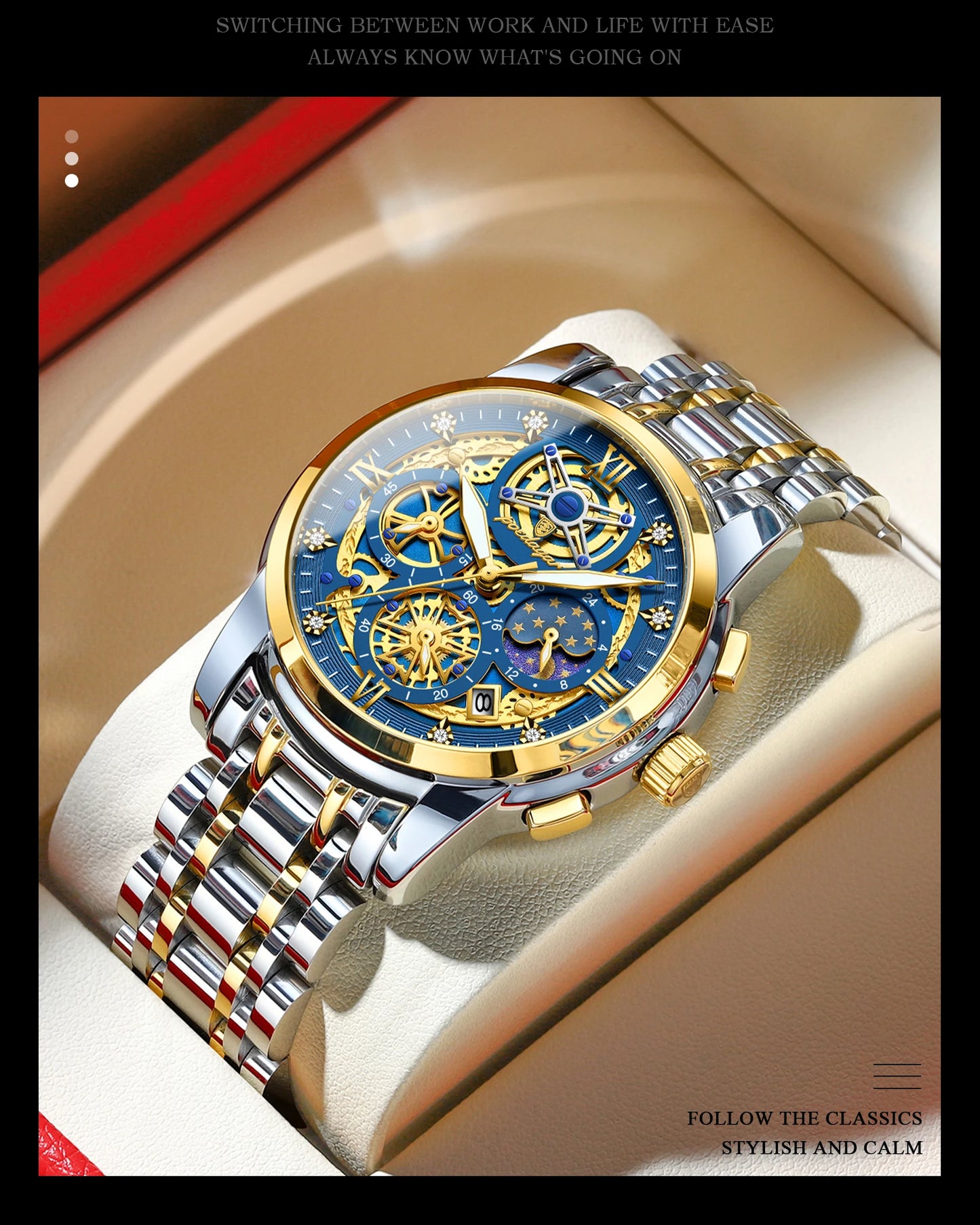 POEDAGAR Luxury High Quality Watch Waterproof