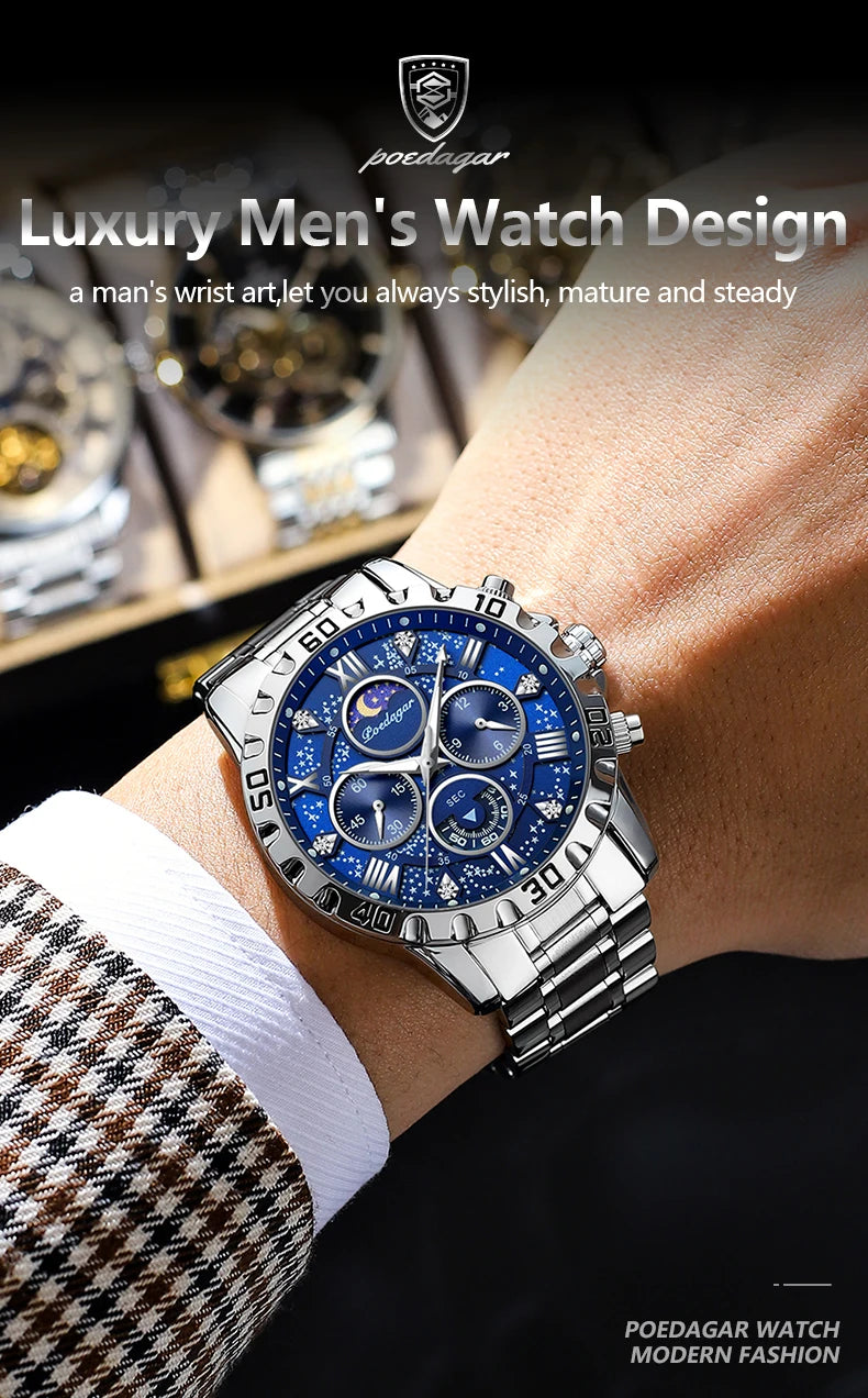 POEDAGAR Top Luxury Man Wristwatch