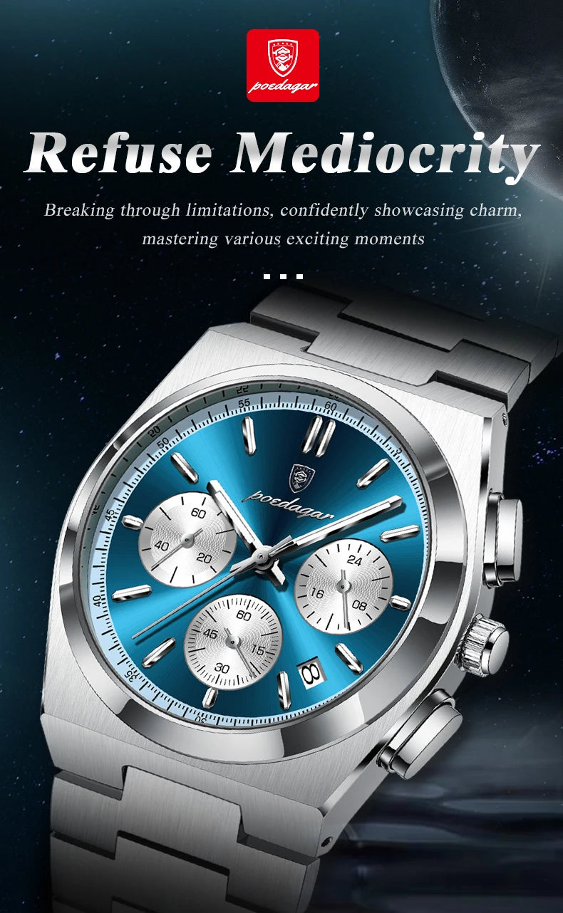 POEDAGAR Luxury Quartz Watch Sport