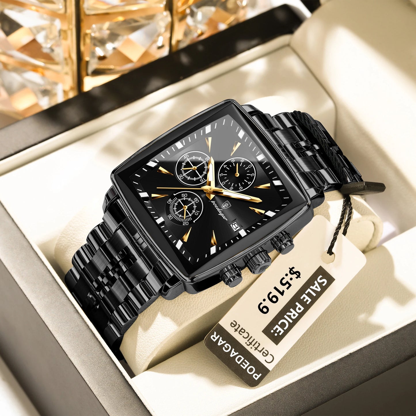 POEDAGAR Business Men Clock