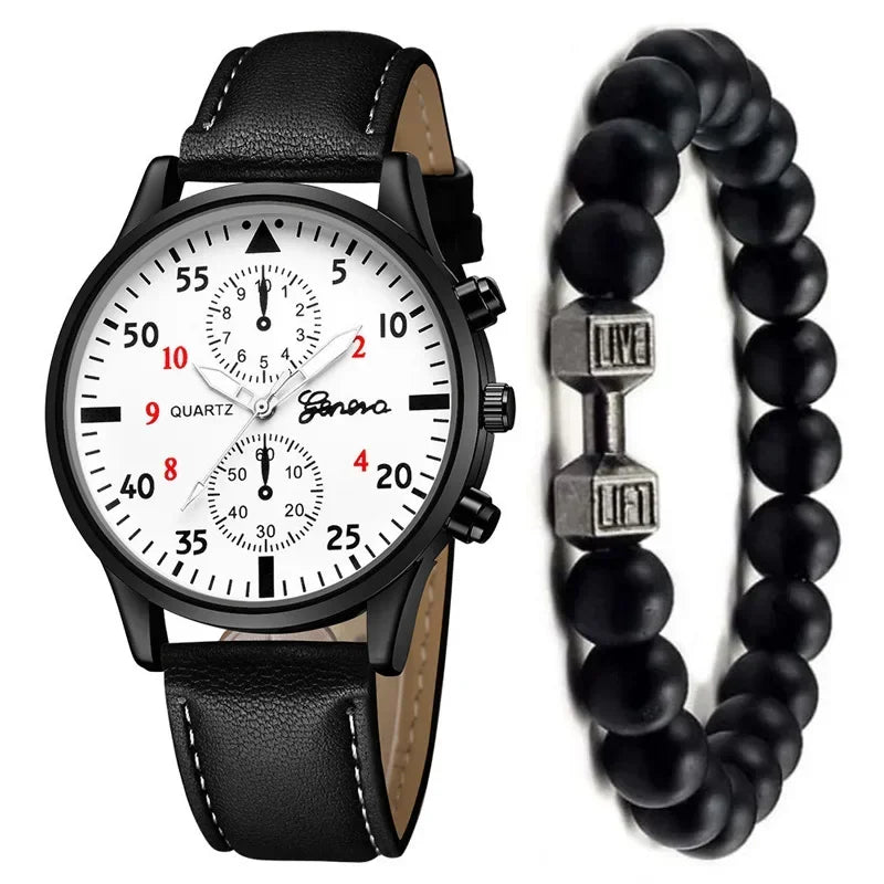 2PCS/Set Men Business Watches Fashion