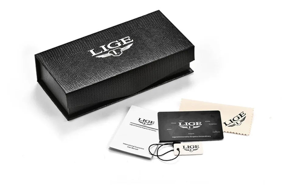 Relogio Masculino LIGE Men Watch Luxury