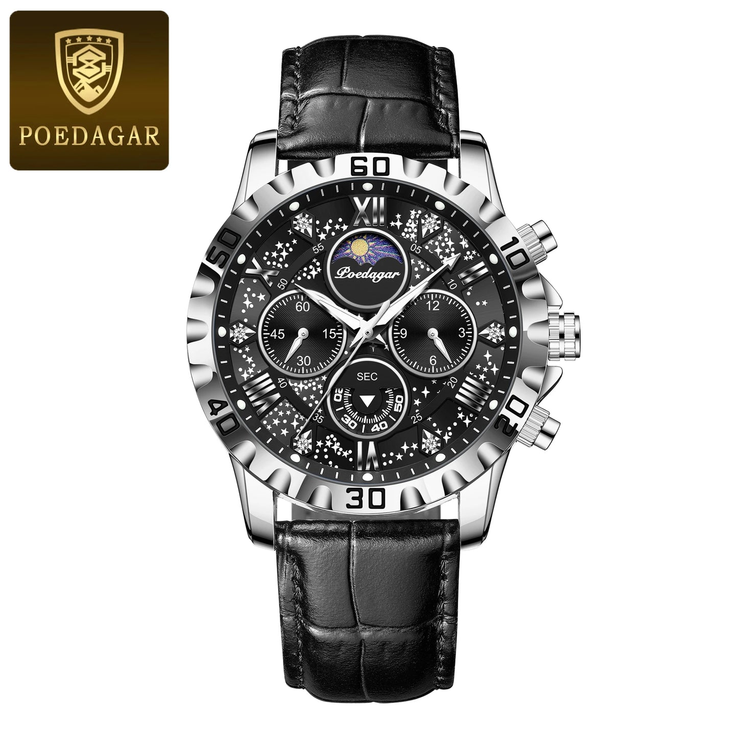 POEDAGAR Luxury Waterproof Watch