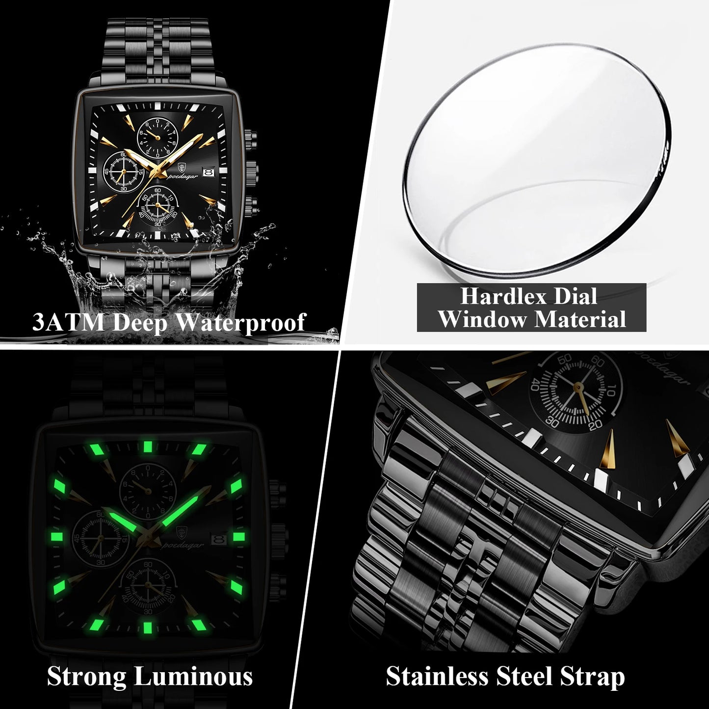 POEDAGAR Business Men Clock