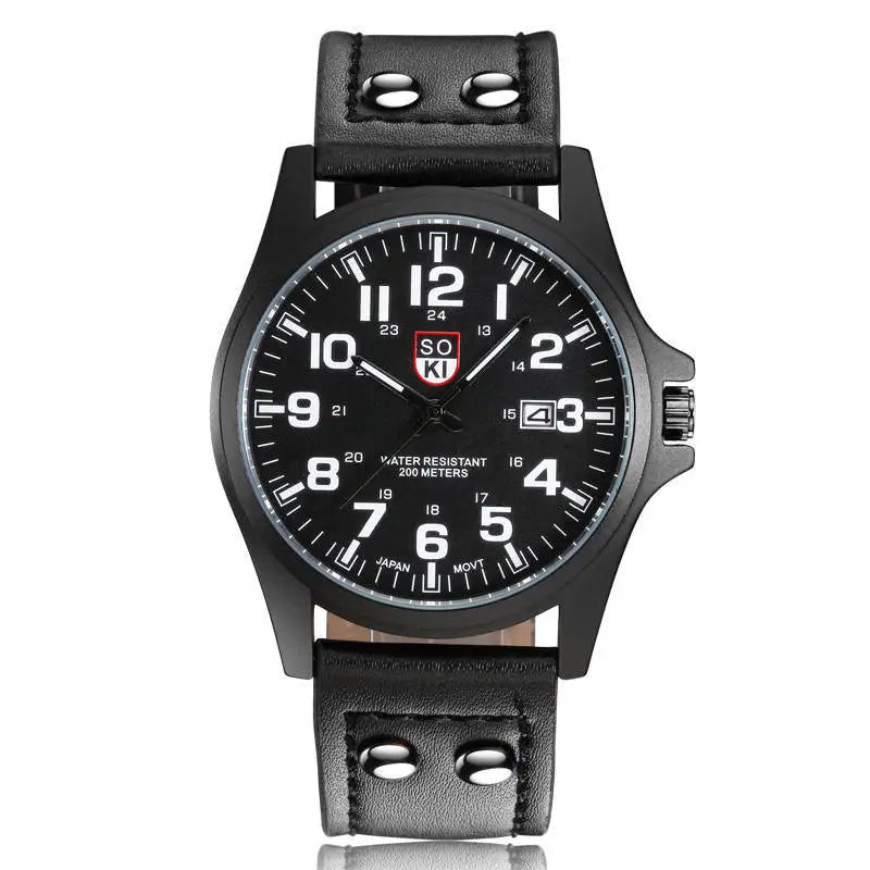 SOKI Mens Casual Wristwatch Quartz