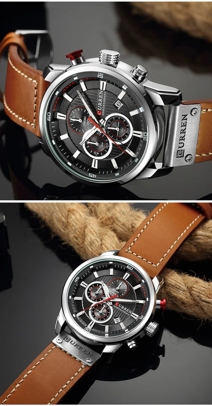 Luxury Chronograph Quartz Watch Men Sports