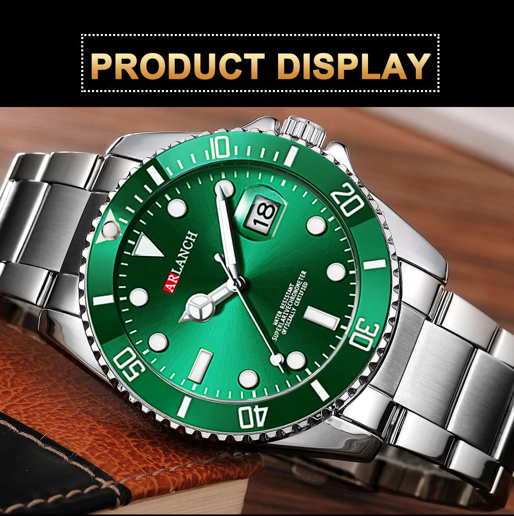 ARLANCH Quartz Steel Watch Luminous