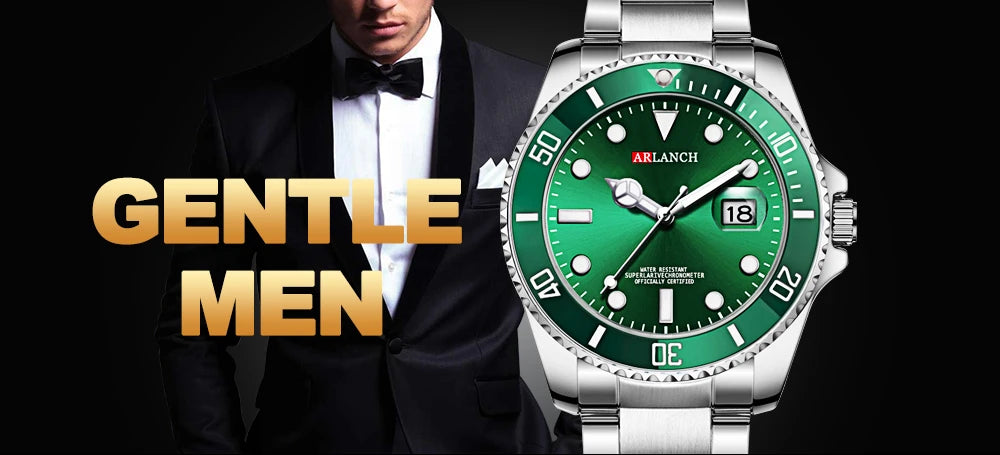 ARLANCH Quartz Steel Watch Luminous
