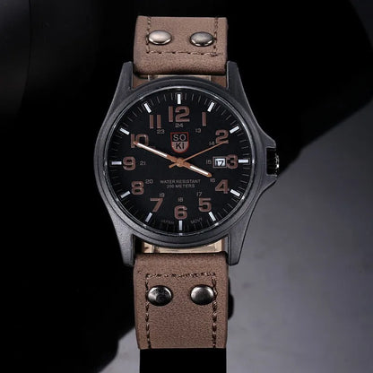 SOKI Mens Casual Wristwatch Quartz