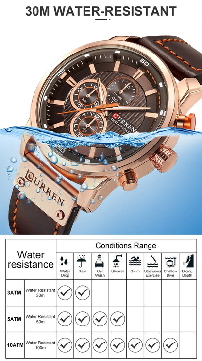 Luxury Chronograph Quartz Watch Men Sports