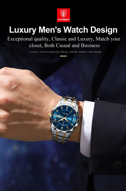 POEDAGAR Luxury Men Quartz Watch