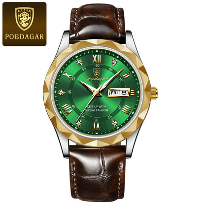 POEDAGAR Luxury Business Man Wristwatch Waterproof