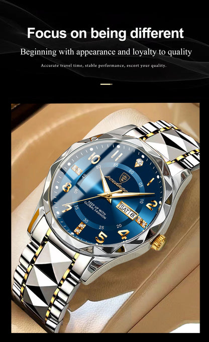 POEDAGAR Luxury Men Quartz Watch