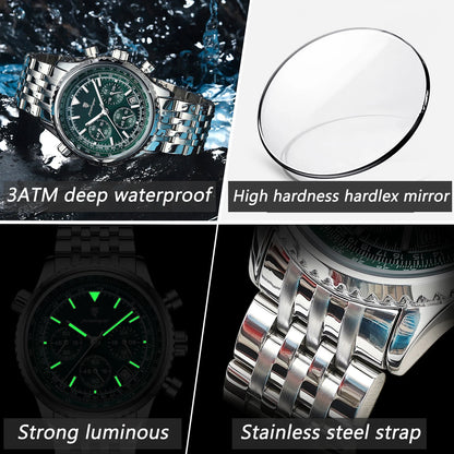 POEDAGAR Luxury Military Watch Waterproof