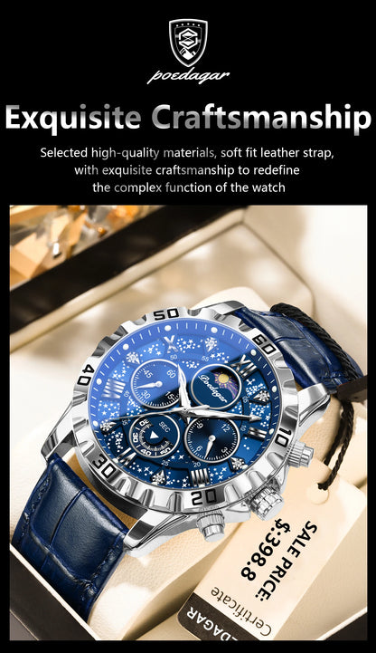 POEDAGAR Luxury Waterproof Watch