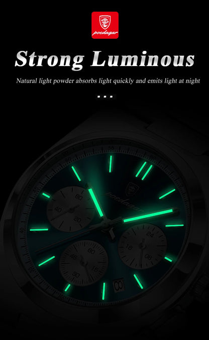 POEDAGAR Luxury Quartz Watch Sport