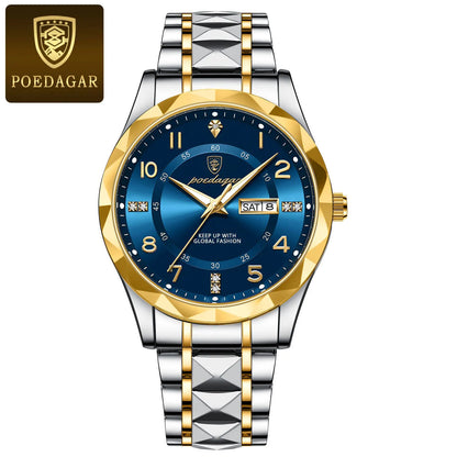 POEDAGAR Luxury Men Quartz Watch