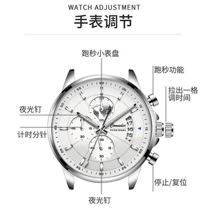 Men's Watch Leather Strap Quartz