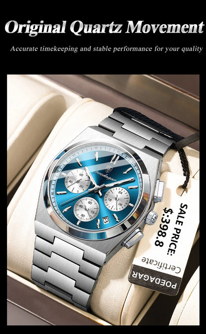 POEDAGAR Luxury Quartz Watch Sport